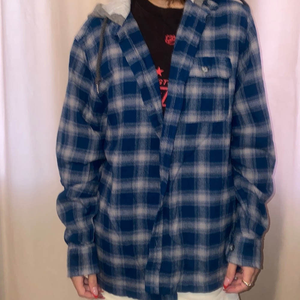 George Grey/Blue Plaid Flannel - US L